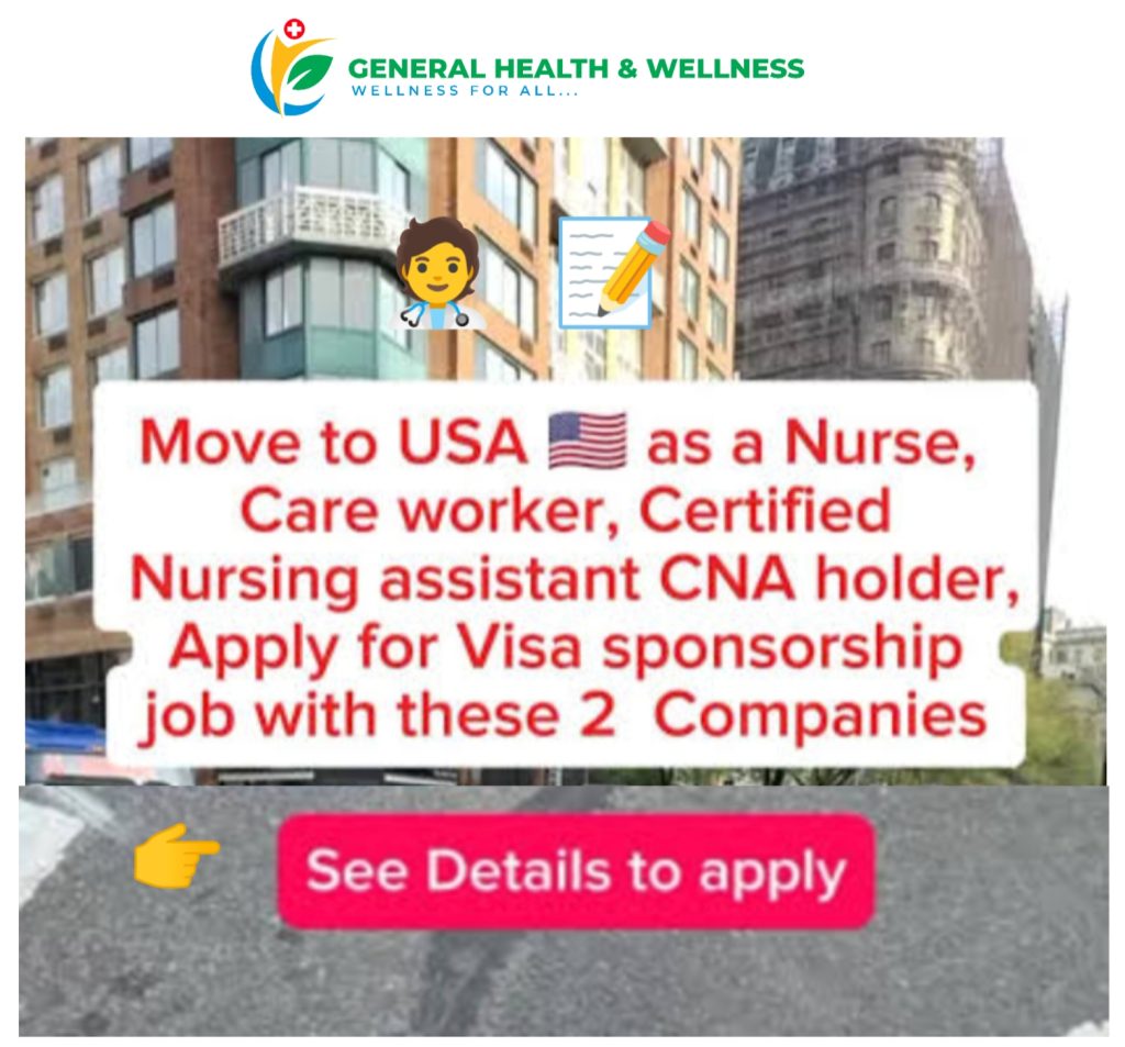 Visa Sponsorship For USA Nurse And Nursing Assistant